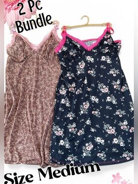 🌸2 Pc Bundle Chemise Nightshirts